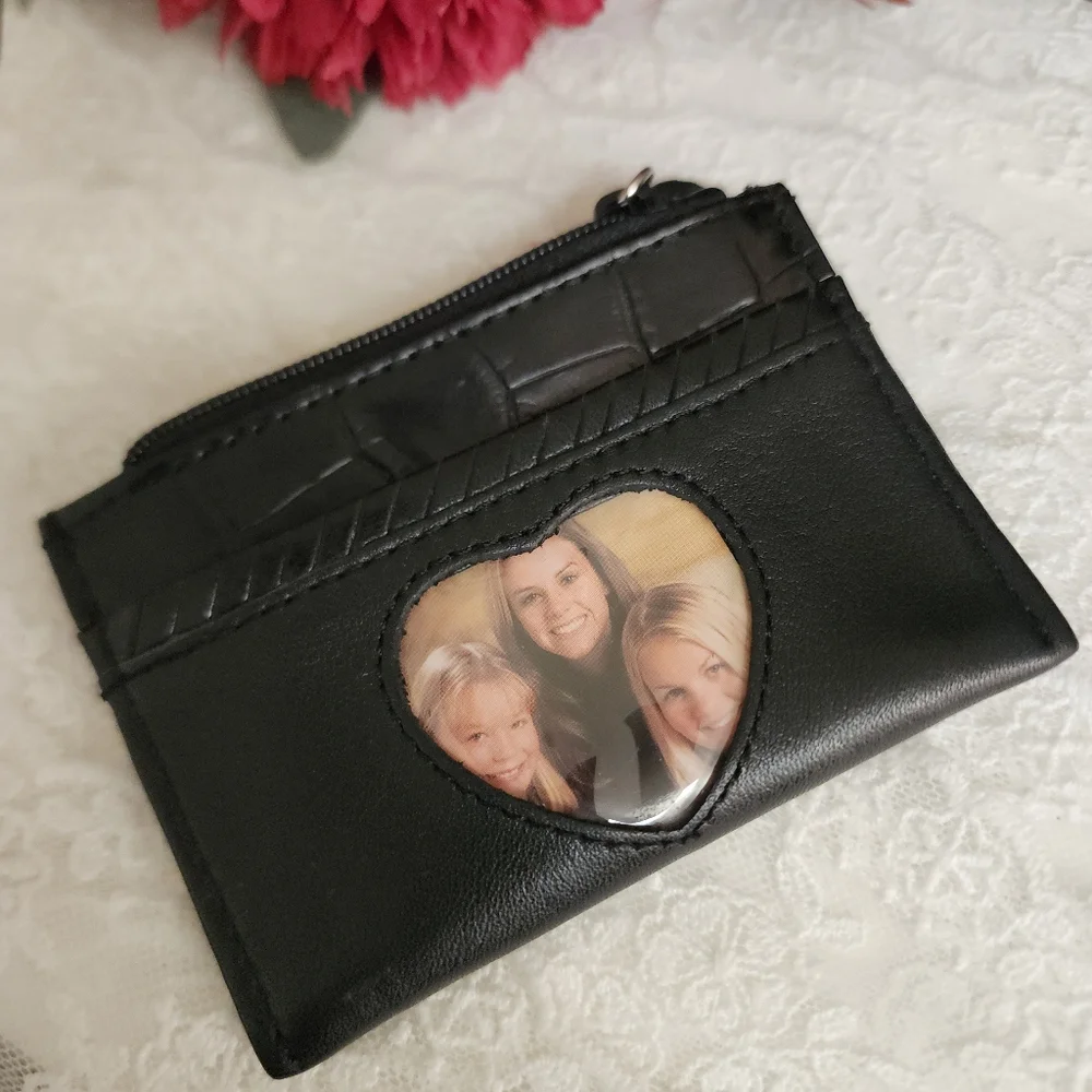 Black Heart Photo Women's Wallet